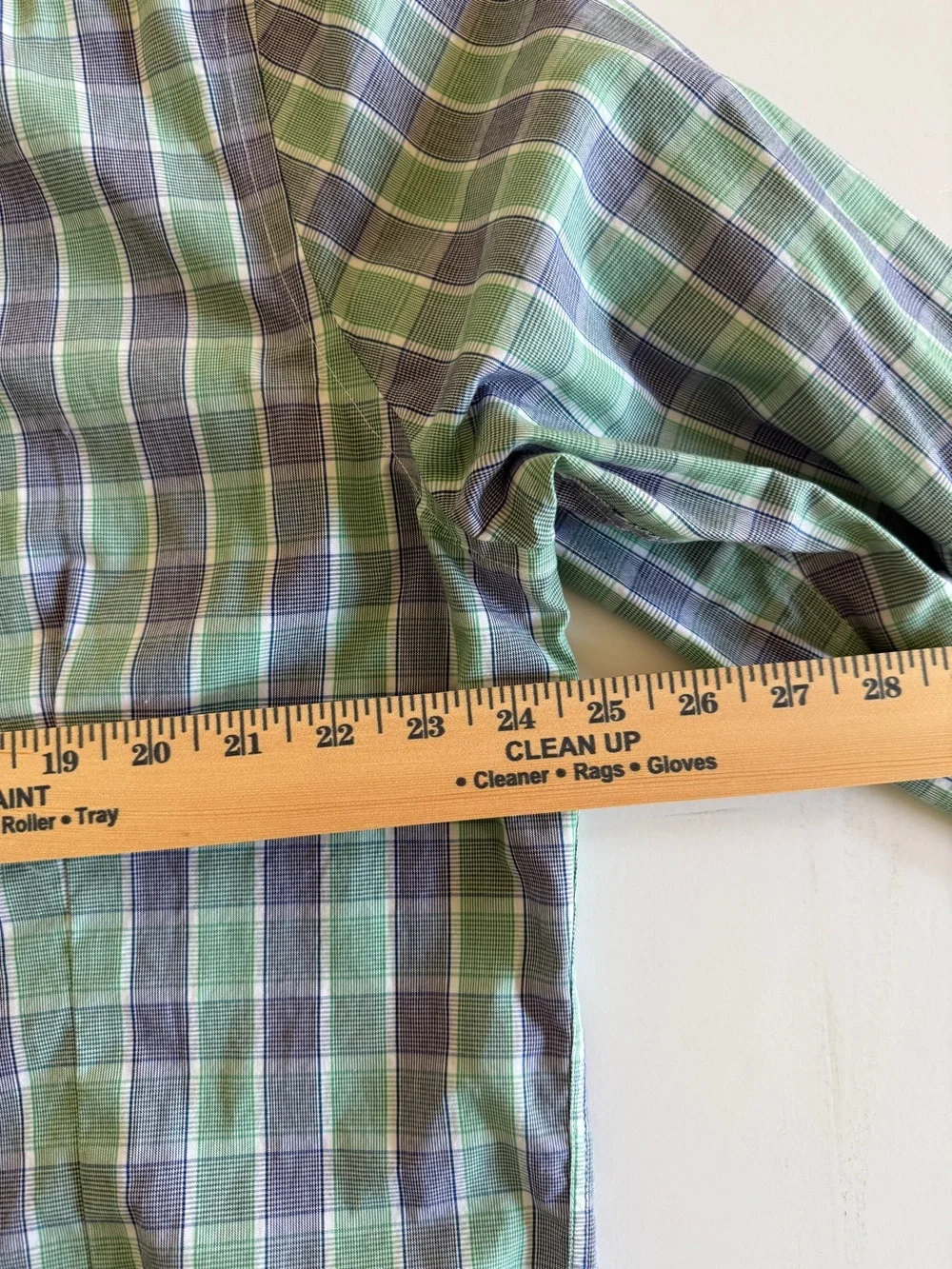 Banana Republic Men’s Non-Iron Tailored Slim Plaid Shirt – XXL 18–18½